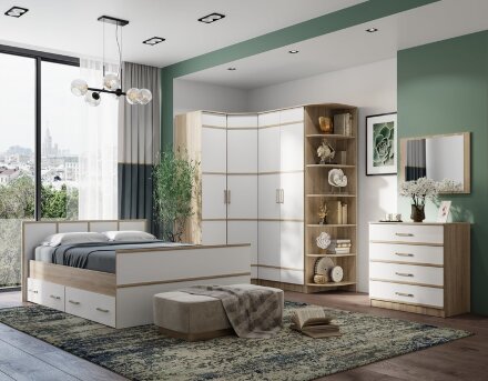 Модульная спальня Сакура 2, сонома  