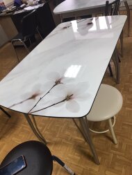 Стол обеденный Магнолия на мраморе